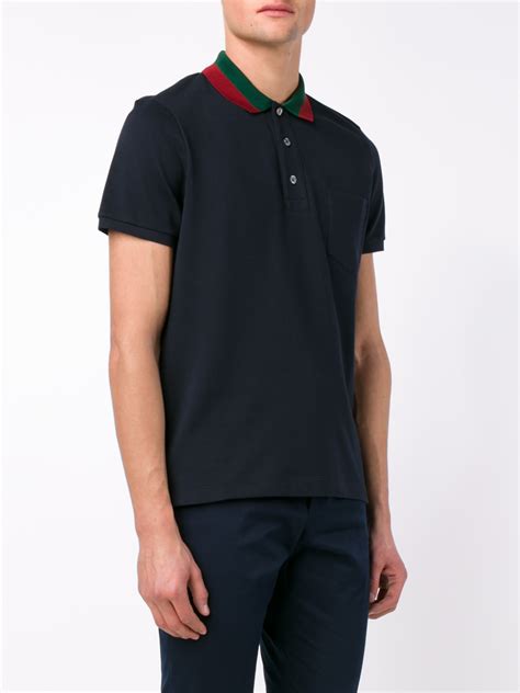 gucci polo cheap|gucci navy striped polo shirt.